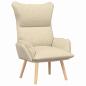 Preview: Sessel Creme 69 x 74 x 93 cm Stoff und Sperrholz