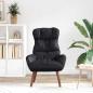 Preview: Sessel Schwarz 69 x 74 x 93 cm Kunstleder