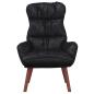 Preview: Sessel Schwarz 69 x 74 x 93 cm Kunstleder