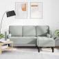Preview: ARDEBO.de - Sofa Set mit Kissen Hellgrau Polyester