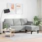 Preview: Sofa Set mit Kissen Hellgrau Polyester