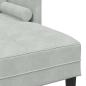 Preview: Sofa Set mit Kissen Hellgrau Polyester