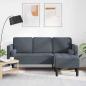 Preview: ARDEBO.de - Sofa Set mit Kissen Dunkelgrau Polyester
