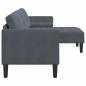 Preview: Sofa Set mit Kissen Dunkelgrau Polyester