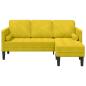 Preview: Sofa Set mit Kissen Gelb Polyester