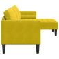 Preview: Sofa Set mit Kissen Gelb Polyester