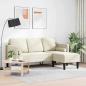 Preview: Sofa Set mit Kissen Creme Polyester