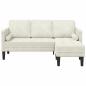 Preview: Sofa Set mit Kissen Creme Polyester