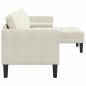 Preview: Sofa Set mit Kissen Creme Polyester