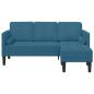 Preview: Sofa Set mit Kissen Blau Polyester