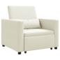 Preview: Ausziehbare Schlafcouch Einzel mit R?dern Creme Samt