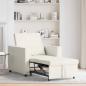 Preview: Ausziehbare Schlafcouch Einzel mit R?dern Creme Samt