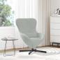 Preview: ARDEBO.de - Eiersessel Hellgrau 63 x 73 x 90 cm Samt