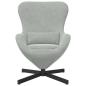 Preview: Eiersessel Hellgrau 63 x 73 x 90 cm Samt