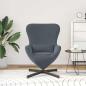 Preview: Eiersessel Dunkelgrau 63 x 73 x 90 cm Samt