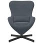 Preview: Eiersessel Dunkelgrau 63 x 73 x 90 cm Samt