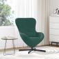 Preview: ARDEBO.de - Eiersessel Dunkelgrün 63 x 73 x 90 cm Samt