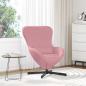 Preview: ARDEBO.de - Eiersessel Rosa 63 x 73 x 90 cm Samt