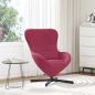 Preview: ARDEBO.de - Eiersessel Weinrot 63 x 73 x 90 cm Samt