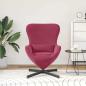 Preview: Eiersessel Weinrot 63 x 73 x 90 cm Samt