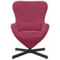 Preview: Eiersessel Weinrot 63 x 73 x 90 cm Samt