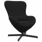 Preview: Eiersessel Schwarz 63 x 73 x 90 cm Samt