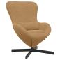Preview: Eiersessel Braun 63 x 73 x 90 cm Samt