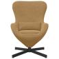 Preview: Eiersessel Braun 63 x 73 x 90 cm Samt