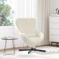 Preview: ARDEBO.de - Eiersessel Creme 63 x 73 x 90 cm Samt