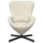 Preview: Eiersessel Creme 63 x 73 x 90 cm Samt