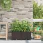 Preview: ARDEBO.de - Garten-Pflanzgefäß 2 Stk. Braun 80 x 40 x 37,5 cm PP
