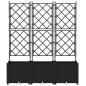 Preview: Garten-Pflanzgefäß 3 stk. Schwarz 120 x 40 x 143 cm PP