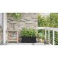 Preview: Garten-Pflanzgefäß 2 Stk. Schwarz 80 x 40 x 37,5 cm PP