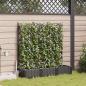 Preview: Garten-Pflanzgefäß 3 Stk. Schwarz 120 x 40 x 126 cm PP