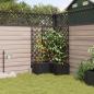 Preview: Garten-Pflanzgefäß 3 Stk. Schwarz 80 x 80 x 142 cm PP