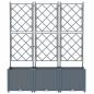 Preview: Garten-Pflanzgefäß 3 stk. Hellgrau 120 x 40 x 143 cm PP