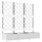 Preview: Garten-Pflanzgefäß 3 stk. Weiß 120 x 40 x 125,5 cm PP