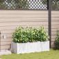 Preview: ARDEBO.de - Garten-Pflanzgefäß 3 Stk. Weiß 120 x 40 x 37,5 cm PP