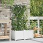 Preview: ARDEBO.de - Garten-Pflanzgefäß 2 Stk. Weiß 80 x 40 x 142 cm PP
