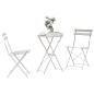 Preview: Klapp Bistro Set 3 Stk. Beige Stahl