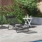 Preview: ARDEBO.de - Klappbare Sonnenliege Schwarz 182 x 55 x 85,5 cm Textilene