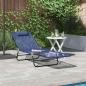 Preview: ARDEBO.de - Klappbare Sonnenliege Marineblau 182 x 55 x 85,5 cm Textilene