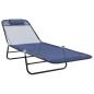 Preview: Klappbare Sonnenliege Marineblau 182 x 55 x 85,5 cm Textilene
