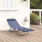Preview: Klappbare Sonnenliege Marineblau 182 x 55 x 85,5 cm Textilene