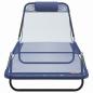 Preview: Klappbare Sonnenliege Marineblau 182 x 55 x 85,5 cm Textilene