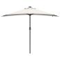 Preview: Garten-Sonnenschirm Sand 294 x 150 x 223 cm Polyester und Stahl