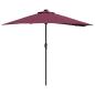 Preview: Garten-Sonnenschirm Bordeauxrot 294 x 150 x 223 cm