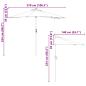 Preview: Garten-Sonnenschirm Bordeauxrot 294 x 150 x 223 cm