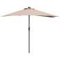 Preview: Gartensonnenschirm 294 x 150 x 224 cm Polyester und Stahl Taupe