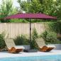 Preview: ARDEBO.de - Garten-Sonnenschirm Bordeauxrot 385 x 209 x 244 cm